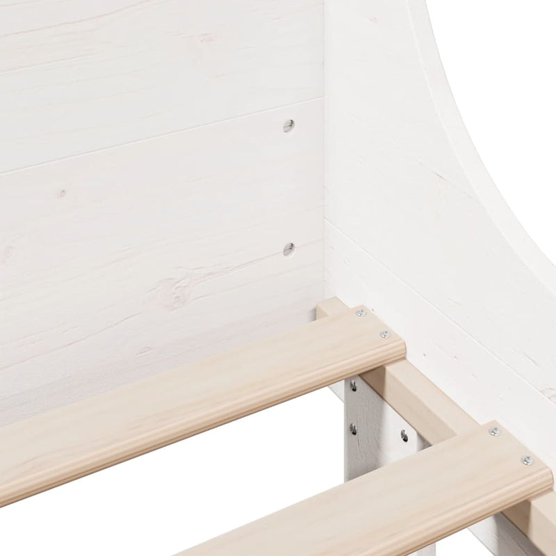 vidaXL fehér tömör fenyőfa ágy matrac nélkül 200 x 200 cm