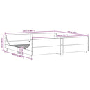 vidaXL fehér tömör fenyőfa ágy matrac nélkül 200 x 200 cm