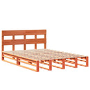 vidaXL viaszbarna tömör fenyőfa ágy matrac nélkül 140 x 200 cm