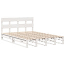 vidaXL fehér tömör fenyőfa ágy matrac nélkül 150 x 200 cm