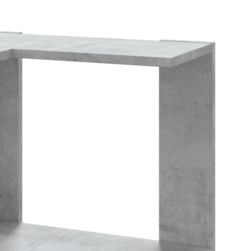 vidaXL 5 szintes betonszürke szerelt fa sarok könyvespolc 50x50x179 cm