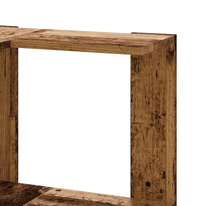vidaXL 5 szintes antik fa szerelt fa sarok könyvespolc 50 x 50 x 179cm