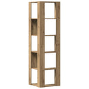 vidaXL 5 szintes szerelt fa sarok könyvespolc 50 x 50 x 179cm