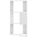vidaXL 3 szintes fehér szerelt fa sarok könyvespolc 50 x 50 x 102 cm