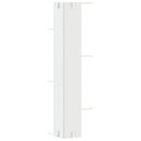 vidaXL fehér szerelt fa fali sarokpolc 36,5 x 36,5 x 140 cm