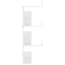 vidaXL fehér szerelt fa fali sarokpolc 45 x 45 x 147 cm