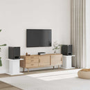 vidaXL 2 db fehér szerelt fa hangszóróállvány 30 x 30 x 40 cm