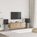 vidaXL 2 db betonszürke szerelt fa hangszóróállvány 30 x 30 x 40 cm