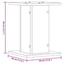 vidaXL 2 db szürke sonoma szerelt fa hangszóróállvány 30 x 30 x 40 cm