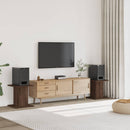 vidaXL 2 db barna tölgy színű szerelt fa hangszóróállvány 30x30x40 cm