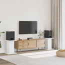 vidaXL 2 db fehér szerelt fa hangszóróállvány 30 x 30 x 60 cm