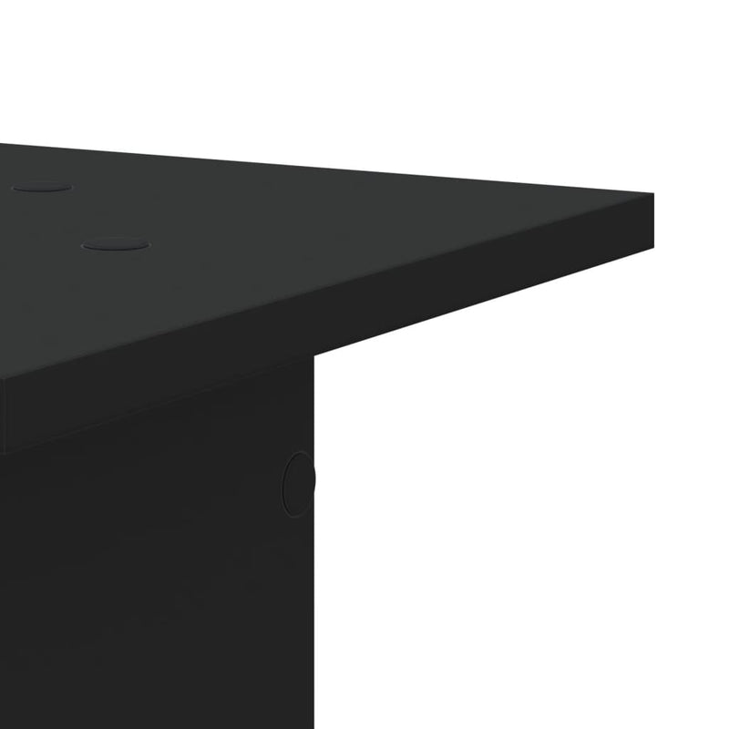 vidaXL 2 db fekete szerelt fa hangszóróállvány 30 x 30 x 60 cm