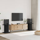 vidaXL 2 db fekete szerelt fa hangszóróállvány 30 x 30 x 60 cm