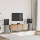 vidaXL 2 db betonszürke szerelt fa hangszóróállvány 30 x 30 x 60 cm