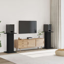 vidaXL 2 db fekete szerelt fa hangszóróállvány 30 x 30 x 80 cm