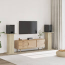 vidaXL 2 db sonoma tölgy színű szerelt fa hangszóróállvány 30x30x80 cm