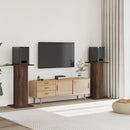 vidaXL 2 db barna tölgy színű szerelt fa hangszóróállvány 30x30x95 cm