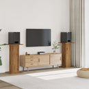 vidaXL 2 db kézműves tölgy színű fa hangszóróállvány 30 x 30 x 95 cm