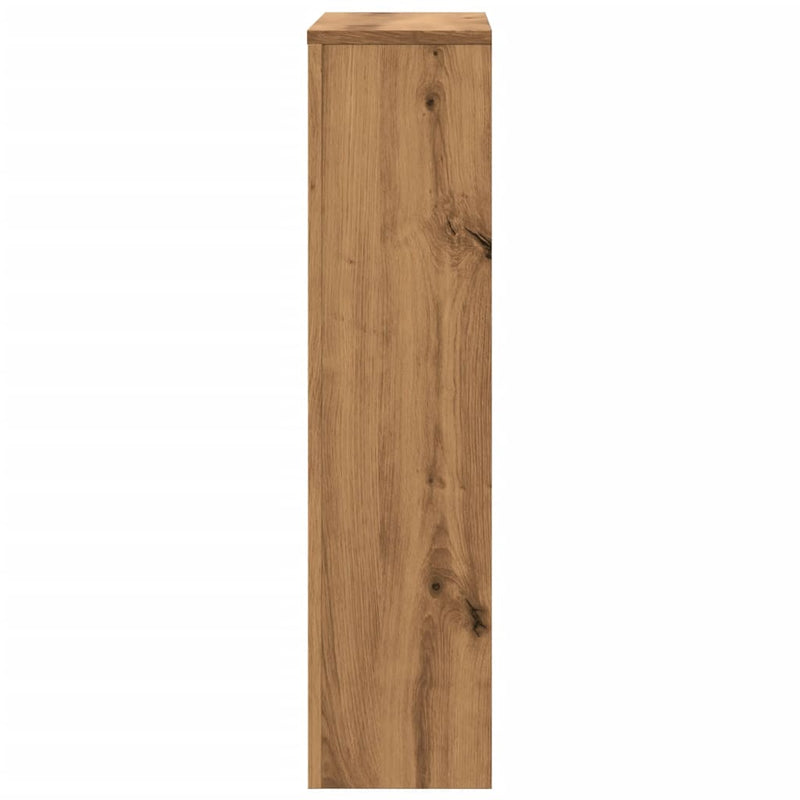 vidaXL kézműves tölgy szerelt fa radiátorburkolat 78 x 20 x 82 cm