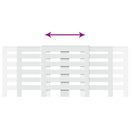 vidaXL fehér szerelt fa radiátorburkolat 205 x 21,5 x 83,5 cm