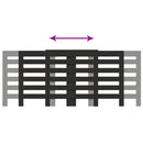 vidaXL fekete szerelt fa radiátorburkolat 205 x 21,5 x 83,5 cm