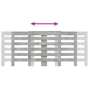 vidaXL betonszürke szerelt fa radiátorburkolat 205 x 21,5 x 83,5 cm