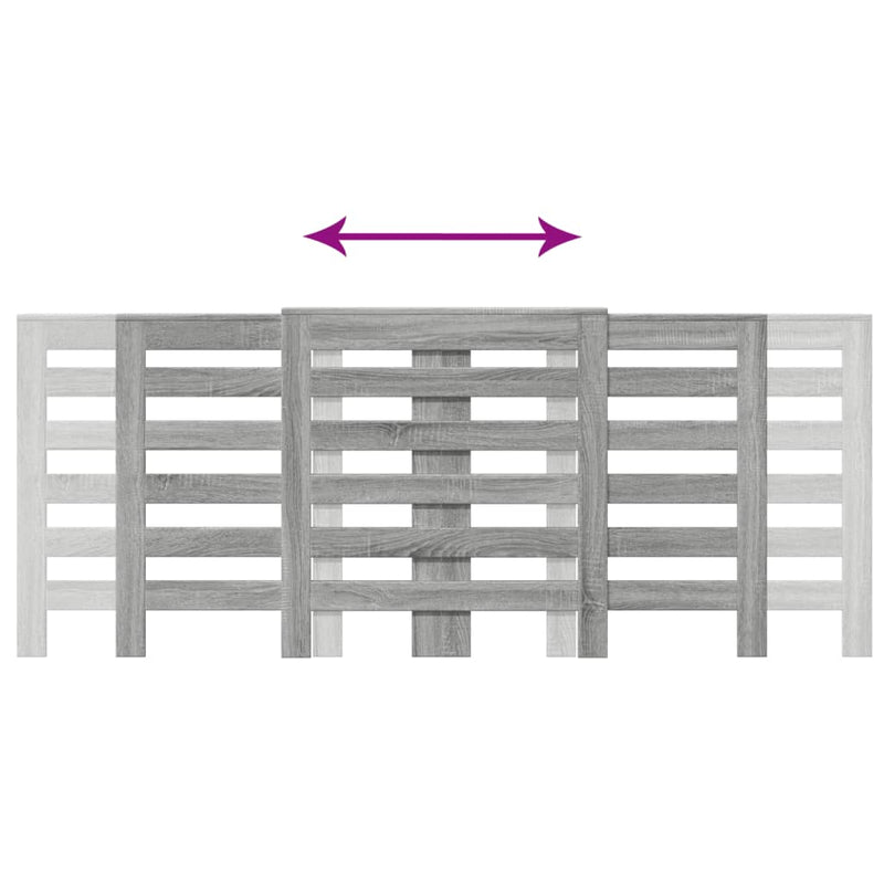 vidaXL szürke sonoma szerelt fa radiátorburkolat 205x21,5x83,5 cm