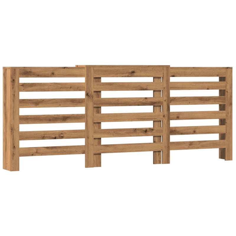 vidaXL kézműves tölgy szerelt fa radiátorburkolat 205 x 21,5 x 83,5 cm