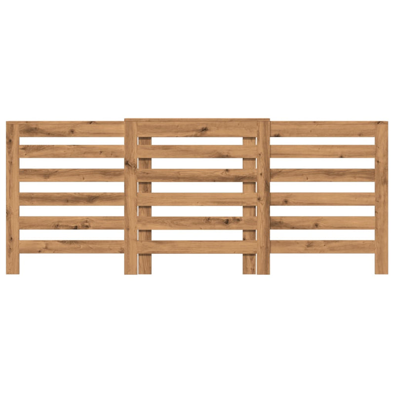vidaXL kézműves tölgy szerelt fa radiátorburkolat 205 x 21,5 x 83,5 cm