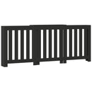 vidaXL fekete szerelt fa radiátorburkolat 205 x 21,5 x 83,5 cm
