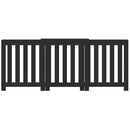 vidaXL fekete szerelt fa radiátorburkolat 205 x 21,5 x 83,5 cm