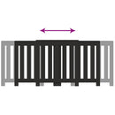 vidaXL fekete szerelt fa radiátorburkolat 205 x 21,5 x 83,5 cm