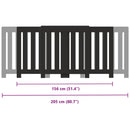 vidaXL fekete szerelt fa radiátorburkolat 205 x 21,5 x 83,5 cm
