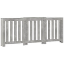 vidaXL betonszürke szerelt fa radiátorburkolat 205 x 21,5 x 83,5 cm
