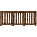 vidaXL füstös tölgy színű szerelt fa radiátorburkolat 205x21,5x83,5 cm
