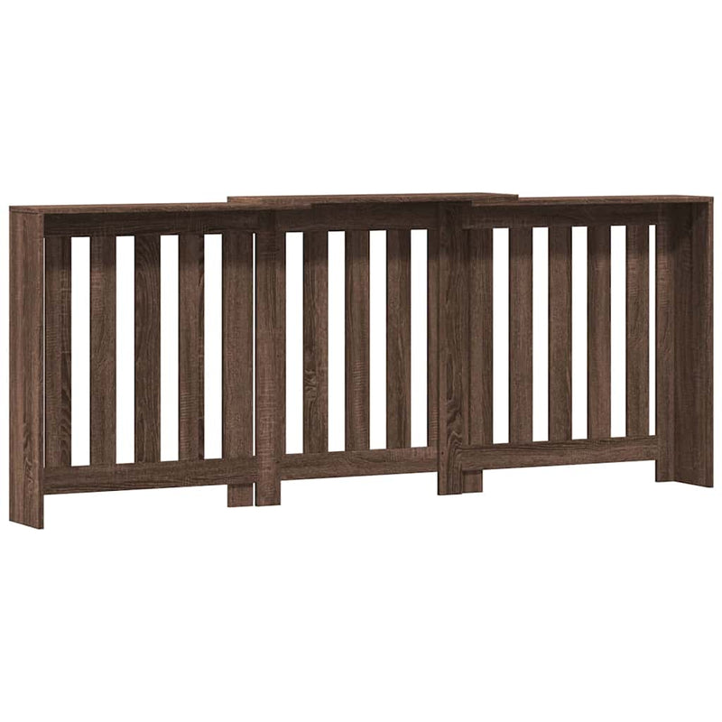 vidaXL barna tölgyszínű szerelt fa radiátorburkolat 205x21,5x83,5 cm