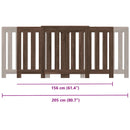 vidaXL barna tölgyszínű szerelt fa radiátorburkolat 205x21,5x83,5 cm