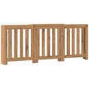 vidaXL kézműves tölgy szerelt fa radiátorburkolat 205 x 21,5 x 83,5 cm