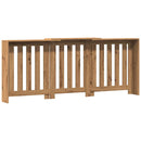vidaXL kézműves tölgy szerelt fa radiátorburkolat 205 x 21,5 x 83,5 cm