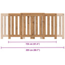 vidaXL kézműves tölgy szerelt fa radiátorburkolat 205 x 21,5 x 83,5 cm