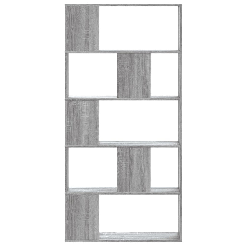 vidaXL 5 szintes szürke sonoma színű fa könyvespolc 80,5x23,5x162,5 cm