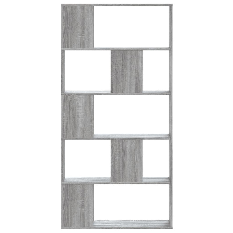 vidaXL 5 szintes szürke sonoma színű fa könyvespolc 80,5x23,5x162,5 cm