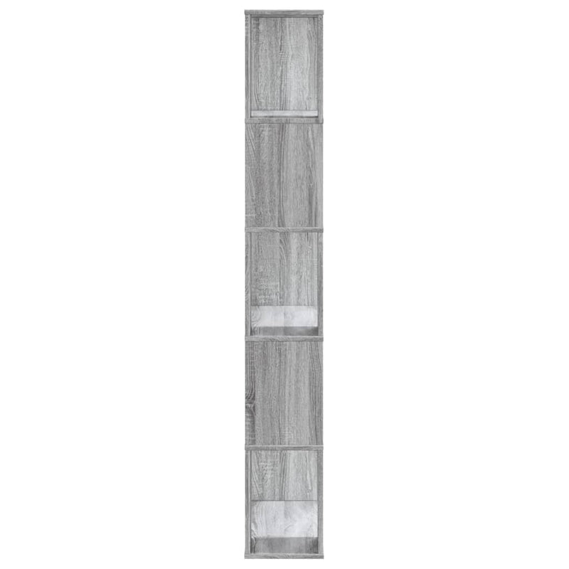 vidaXL 5 szintes szürke sonoma színű fa könyvespolc 80,5x23,5x162,5 cm