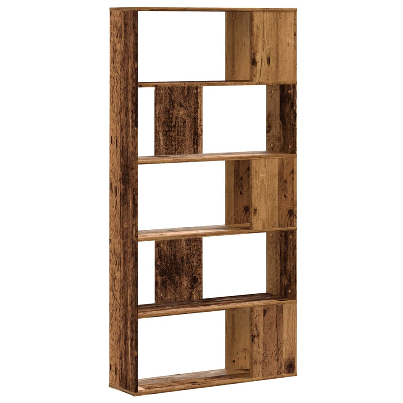 vidaXL 5 szintes antik fa színű fa könyvespolc 80,5 x 23,5 x 162,5 cm