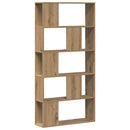 vidaXL 5 szintes kézműves tölgy fa könyvespolc 80,5 x 23,5 x 162,5 cm