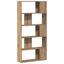 vidaXL 5 szintes kézműves tölgy fa könyvespolc 80,5 x 23,5 x 162,5 cm