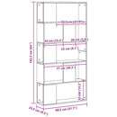 vidaXL 5 szintes kézműves tölgy fa könyvespolc 80,5 x 23,5 x 162,5 cm