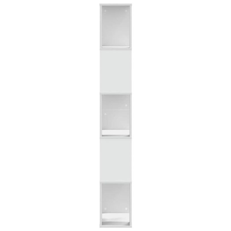 vidaXL 5 szintes fehér szerelt fa könyvespolc 45 x 23,5 x 162,5 cm