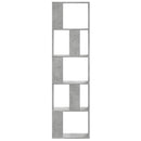 vidaXL 5 szintes betonszürke szerelt fa könyvespolc 45x23,5x162,5 cm