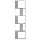 vidaXL 5 szintes betonszürke szerelt fa könyvespolc 45x23,5x162,5 cm